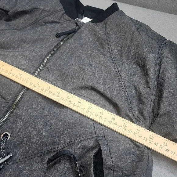 Free People Movement Bomber Jacket Black Primaloft Ruched Oversized Women's Sz M - Picture 6 of 7